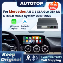 Decodificador automático inalámbrico CarPlay Android para Mercedes Benz A B C E GLA GLK GLS CLA ML clase NTG 6,0 MBUX sistema BT AUX módulo de coche