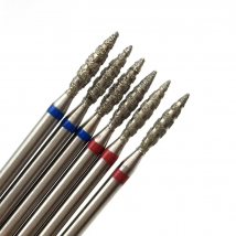 HYTOOS 1Pc Tornado Flame Diamond Nail Drill Bit 3/32" Manicure Cutters Rotary Burr Drill Accessories Spiral Nail Mills Tool