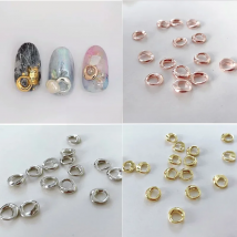 20Pcs Nail Art Alloy Rhinestones Japanese Retro Irregular Ring Design Nail Alloy Gem Stones For Manicure Nail DIY Crafts