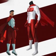 Invincible Animation Omni Man Superhero Cosplay Costume Jumpsuit Nolan Grayson Bodysuit With Cape Halloween Party Suit
