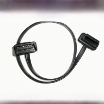 30cm/60cm/1m Wholesale Flat+Thin As Noodle ELM327 Male To Female Elbow Car Connector Adapter 16 Pin OBD2 Extension Cable