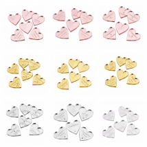 20/50/100Pcs Personalized Tag Engraved Mirror Acrylic Love Heart Wedding NoHole Party Name Baby Baptism Decoration Custom Gift