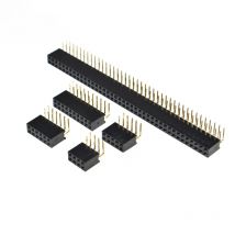 10Pcs 2*2/3/4/5/6/8/20/40 Pin Double Row Right Angle Female Pin Header 2.54mm Pitch Strip Connector Socket 2x3p/4p/6p/8p/20p/40p