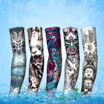 Tattoo Sleeve Cycling Anti-Sunburn Sleeve Summer UV blocking Men Arm Sleeves Woman Cool Muff Driving Sports Arm Cover Warmers