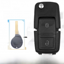KEYECU 5FA 007 680 / 5FA 008 548 Upgraded Flip Remote Key Fob 433MHz ID48 for VW Bora Polo Golf Passat Lupo Seat Ibiza Cordoba