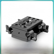 SmallRig Camera Mounting Plate Tripod Monopod Mounting Plate with 15mm Rod Clamp Railblock for Rod