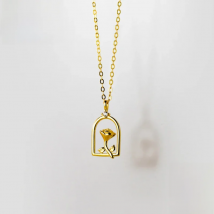 TrustDavis Real 925 Sterling Silver Rose Flower Pendant Necklace For Women Wedding Party Shiny Zircon 925 Silver Jewelry DA2812