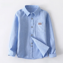 Boys Girls White Shirts for Students Uniform Long Sleeve Cotton Blouse Teenagers School Clothes Formal Wear 4 6 8 10 12 Years