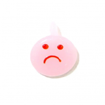 2pcs Mini Flat Cute Glass Face Charm Pendant Ornament Fashion DIY Craft Supplies Perfect Festival Party Gift for Handmade Lovers