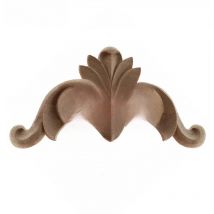 RUNBAZEF Wood Applique Onlay Wood Decal Modern Ornamental European Decoration Rose Crown Leaves Wooden Corner Home Figurines NEW