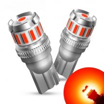 2Pcs T10 LED Red W5W LED Lamp Canbus Error Free Car Side Marker Number Plate Interior Reading Trunk Lights White Yellow Blue