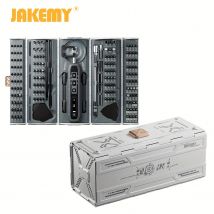 JAKEMY 180-IN-1 Set di cacciaviti elettrici a batteria magnetici, kit di strumenti di riparazione per telefono cellulare/PC/occhiali, punte di precisione, regalo da uomo