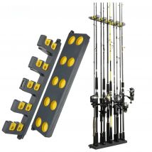 Booms Fishing WV4 Fishing Rod Holders Vertical Wall Rod Rack Store Up to 10 Rods For Fishing Pole Holder Storage Tools 4 Colors