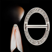 Fashion Crystal Metal Scarves Buckle Ring Women Pearl Flower Buckle For Silk Shawl Female Wedding Jewelry Party Gift