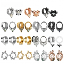 Stainless Steel Tunnel Plugs 6-25mm Hypoallergenic Steel Ear Gauges Stretchers Expanders - 2PCS Unisex Body Jewelry for Piercing