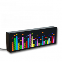 LOTHYE RGB Rhythm LED Stereo Music Spectrum Pickup Electronic Clock Voice Control Level Indicator VU Meter Car Atmosphere Lamp