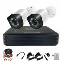 SIMICAM 1080P CCTV Security System Kits 4CH DVR 2PCS 2MP Bullet Infrared Waterproof AHD Analog Camera Video Surveillance Set BNC
