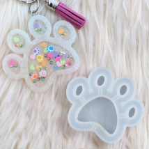 Bear Quicksand Silicone Mold Transparent Paw Epoxy Resin Mold Shaker DIY Butterfly Keychain Pendant UV Resin Mold Jewelry Making