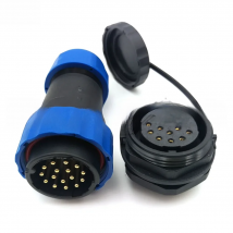 SD28 Connector 2 3 4 5 6 7 9 10 12 14 16 19 22 24 26 Pin Industrial AC Power Waterproof IP68 Male Plug Nut Panel Mount Socket