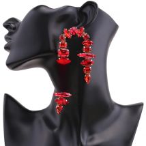 Valentine's Day Drop Earrings Sparkling Tassel Design Inlaid Rhinestone Match Daily Outfits Party Accessories Dupes Luxury Gifts