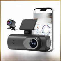 UHD 4K WiFi Dash Cam Dual Lens Driving Recorder Car DVR Optional 1080P Rear Lens Camera GPS 24H Parking Monitoring Black Box