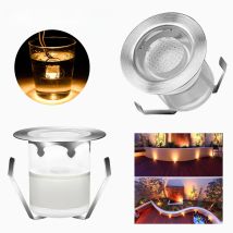 LED Outdoor Lighting  Stainless Steel Patio LED Stair Lamp DC12V 0.6W IP67 SMD2835 Garden Decoration Underground Lamps