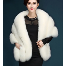 winter scarves woman faux fox fur coat fur shawl jackets for women cloak with pocket white,pink,gray women's winter jacket