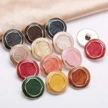Vintage Gold Color Plastic Shank Buttons Multicolor Enamel Button for Coat Windbreaker Sweater Garment Sewing Crafts Accessories