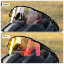 Fotochromowe okulary przeciwsłoneczne UV400 rowerowe okulary rowerowe męskie niebieskie sportowe