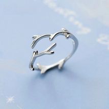 INZATT Real 925 Sterling Silver Irregular Branches Adjustable Ring For Fashion Woman Party Fine Jewelry Cute Accessories GIFT