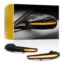 2Pcs Smoked Lens LED Side Rearview Mirror Blinker Dynamic Turn Signal Light For Benz C/S/GLC/E/V-Class W205 W222 X253 W213 W447