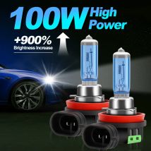 Superhelle Halogenlampen H1 H4 H7 H11 H9 9005 HB3 9006 HB4 9008 9012 100W 6000K Scheinwerfer 12V Nebelscheinwerfer 880 5202 Fahrlicht