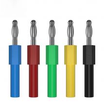 JZDZ 5pcs 4mm Banana Plug Ended 2mm Female Banana Socket Nickel Plated Cable Wire Adapters Electrical Connectors  J.20012