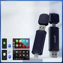 NEW 2In1 CarlinKit 5.0 Mini Wireless Android Auto Wireless CarPlay Adapter Smart USB Dongle Plug And