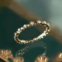 CCFJOYAS 100% Real 925 Sterling Silver 14K Gold Plating Rings for Women European and American Simple Light Luxury Zircon Ring