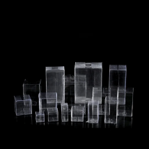50pcs Clear PVC Plastic Box Wedding Favor Gift Packaging Box Transparent Toys Jewelry handmade handicraft dust box Multi Size