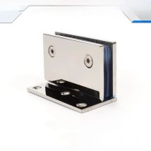 Bathroom door 304 stainless steel solid precision casting 0 degree L-shaped fixed glass clip shower door hinge(YHZ02)