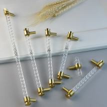 TENCHTWO Crystal Kitchen Furniture Handles Wardrobes Bathroom Cabinet Pulls Shoe Cupboard Drawer Door Knobs Gold T Bar