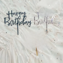 Gold Silver Happy Birthday Cake Toppers Acrylic Classic Birthday Cupcake Topper Dessert Decoration For Baby Shower Cake Supplies