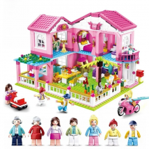 Sluban Friends City House Princess Castle Sets for Girls Apartment Garden Casa Villa Building Blocks Figures Toys Kids DIY Gifts