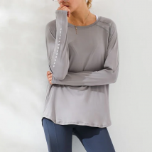 Sport Top Fitness Long Sleeve Running Shirt Women Blouse Gym Loose Plus Size Workout Tops Yoga Shirts Jacket Excercise Clothes