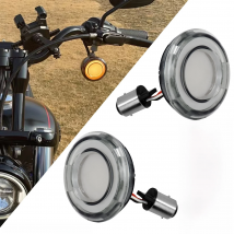 Motorcycle LED  Indicator Turn Signal 1157 Front Fashing Light For Harley Touring CVO Street Glide Road King Breakout Fat Boy