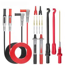 JXSINONE P1033B Automotive Multimeter Test Leads Kit with Wire Piercing Puncture Probes 4mm Banana Plug Test Leads Test Probes