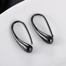 Aravant 925 Silver Earring Black Teardrop/Water Drop/Raindrop Dangle Earrings For Women Men Fashion Jewelry Gifts 4 Colors