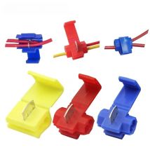 50PCS Lock Quick Splice Wire Terminals Cold Pressed Insulated Snap Lock Electric Wire Crimp Connectors Cable Joiner for AWG16-22