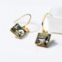 2022 New Fashion Round Dangle Drop Korean Earrings For Women Gold Rhinestone letter Daily Birthday Party Jewelry Gifts