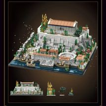 1988PCS Creative Expert MOC Retro Greece Acropolis of Athens Castle Building Blocks Model Tower Architecture Brick Toys Kid Gift