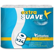 PILBELLES carta igienica Extra morbida-2 strati, più di 160 fogli per rotolo, senza profumi, certificato di cellulosa al 100% marchio di qualità ecologica