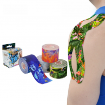 Kindmax Digital Printing Kinesiology Tape Elastic Adhesive Kinesiologica Kinesio Tape for Sport Support Bandages Dropship