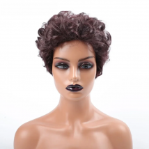 Short Afro Synthetic Wigs for Black Women Afro Black Brown Blonde Ginger Red White Hair Wigs Natural Wave Short Synthetic Hair